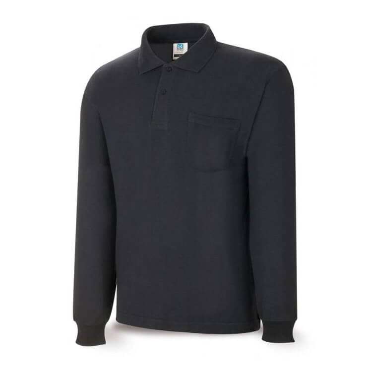 Polo manga larga 100% algodón negro 1288-POLNML - Referencia 1288-POLNML